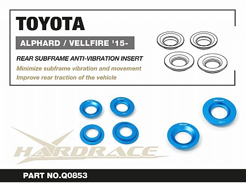 Антивибрационные вставки заднего подрамника HardRace для TOYOTA ALPHARD 3rd 2015-2023, HRQ0853 Антивибрационные вставки заднего подрамника HardRace для TOYOTA ALPHARD 3rd 2015-2023, HRQ0853