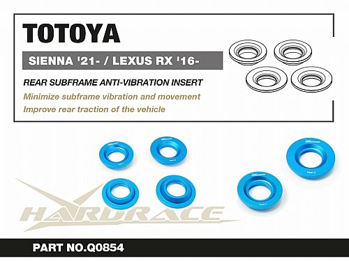 Антивибрационные вставки заднего подрамника HardRace для TOYOTA SIENNA 4th XL40 2021-, HRQ0854 Антивибрационные вставки заднего подрамника HardRace для TOYOTA SIENNA 4th XL40 2021-, HRQ0854 — фото 2