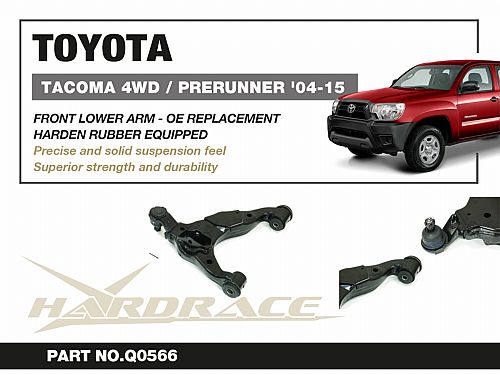 Передние нижние рычаги HardRace для TOYOTA TACOMA 2nd PRERUNNER 2004-2015 (на сайлентблоках), HRQ0566