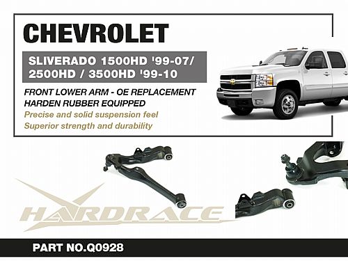 Передние нижние рычаги HardRace для GMC SIERRA 1 поколение 1500 1999-2006 (на сайлентблоках), HRQ0928 Передние нижние рычаги HardRace для GMC SIERRA 1 поколение 1500 1999-2006 (на сайлентблоках), HRQ0928