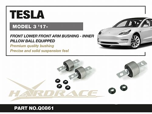 Передний нижний сайлентблок переднего рычага — внутренний HardRace для TESLA Model 3 1 поколение 2017-, HRQ0861