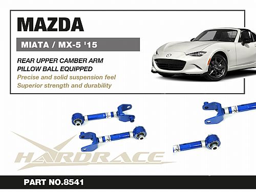 Задний верхний развальный рычаг HardRace для MAZDA MX-5 MIATA 4th ND 2015- (на ШС), HR8541 Задний верхний развальный рычаг HardRace для MAZDA MX-5 MIATA 4th ND 2015- (на ШС), HR8541