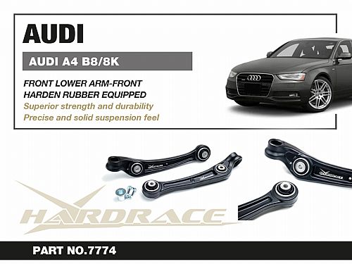 Передний нижний рычаг HardRace для AUDI S5 8T 2007-2016 (на сайлентблоках), HR7774 Передний нижний рычаг HardRace для AUDI S5 8T 2007-2016 (на сайлентблоках), HR7774