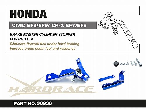 Стопор главного тормозного цилиндра HardRace для HONDA CIVIC 4th EC 1988-1991, HRQ0936 Стопор главного тормозного цилиндра HardRace для HONDA CIVIC 4th EC 1988-1991, HRQ0936