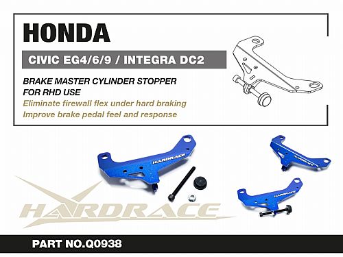 Стопор главного тормозного цилиндра HardRace для HONDA CIVIC 4th EC 1988-1991, HRQ0938 Стопор главного тормозного цилиндра HardRace для HONDA CIVIC 4th EC 1988-1991, HRQ0938