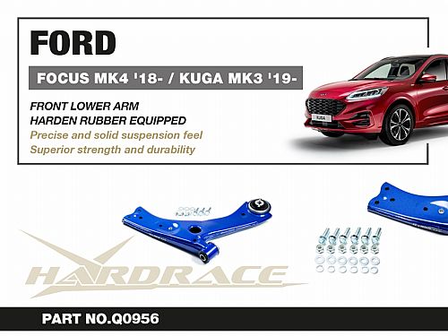 Передние нижние рычаги HardRace для FORD FOCUS MK4 2018- (на сайлентблоках), HRQ0956