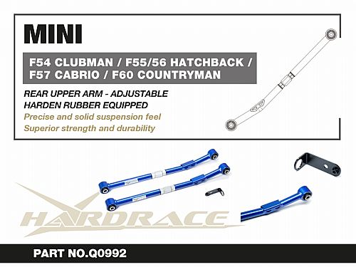 Задний верхний рычаг HardRace для MINI Hatch F55/F56 2014- (на сайлентблоках), HRQ0992 Задний верхний рычаг HardRace для MINI Hatch F55/F56 2014- (на сайлентблоках), HRQ0992