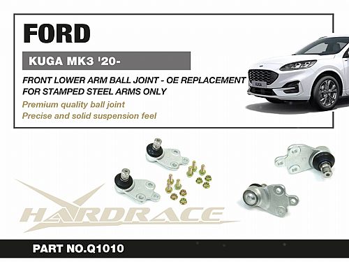 Шаровая опора нижнего переднего рычага HardRace для FORD KUGA MK3 2020-, HRQ1010 Шаровая опора нижнего переднего рычага HardRace для FORD KUGA MK3 2020-, HRQ1010