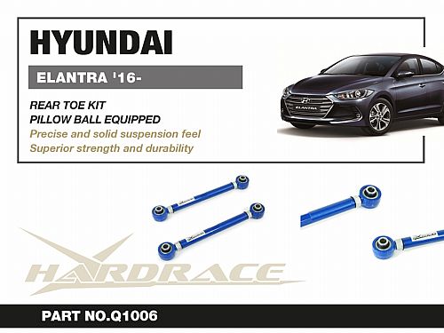 Задние рычаги схождения регулируемые HardRace для HYUNDAI ELANTRA 6th 2016-2020 (на ШС), HRQ1006 Задние рычаги схождения регулируемые HardRace для HYUNDAI ELANTRA 6th 2016-2020 (на ШС), HRQ1006