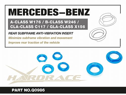 Антивибрационные вставки заднего подрамника HardRace для MERCEDES-BENZ CLA-Класс C117 2014-2019, HRQ0986 Антивибрационные вставки заднего подрамника HardRace для MERCEDES-BENZ CLA-Класс C117 2014-2019, HRQ0986 — фото 2