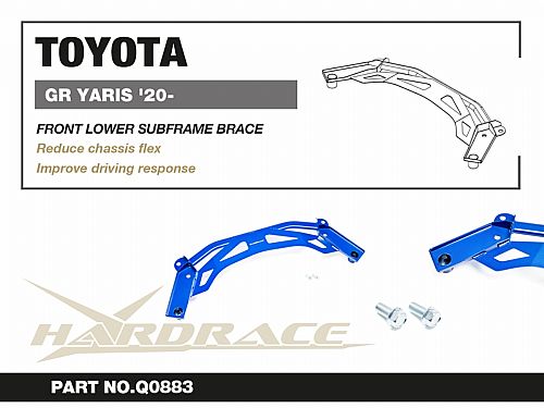 Распорка переднего подрамника HardRace для TOYOTA YARIS Р4 2020-2023, HRQ0883 Распорка переднего подрамника HardRace для TOYOTA YARIS Р4 2020-2023, HRQ0883