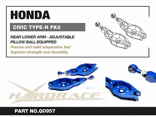 Рычаги задние нижние HardRace для HONDA CIVIC 11th FL5 TYPE-R 2022- (на ШС), HRQ0957