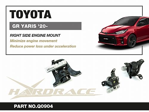 Правая опора двигателя HardRace для TOYOTA YARIS P210 2020-2021, HRQ0904 Правая опора двигателя HardRace для TOYOTA YARIS P210 2020-2021, HRQ0904