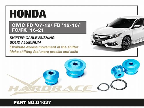 Сайлентблоки троса КПП HardRace для HONDA CIVIC 10th FK8 TYPE-R 2017-2022, HRQ1027 Сайлентблоки троса КПП HardRace для HONDA CIVIC 10th FK8 TYPE-R 2017-2022, HRQ1027