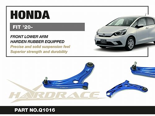 Передние нижние рычаги HardRace для HONDA JAZZ 4th 2020- (на сайлентблоках), HRQ1016