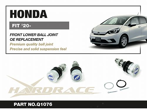 Шаровая опора передняя нижняя HardRace для HONDA JAZZ 4th 2020-, HRQ1076 Шаровая опора передняя нижняя HardRace для HONDA JAZZ 4th 2020-, HRQ1076