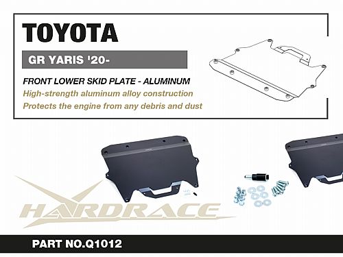 Передняя нижняя защитная пластина HardRace для TOYOTA YARIS Р4 2020-2023, HRQ1012