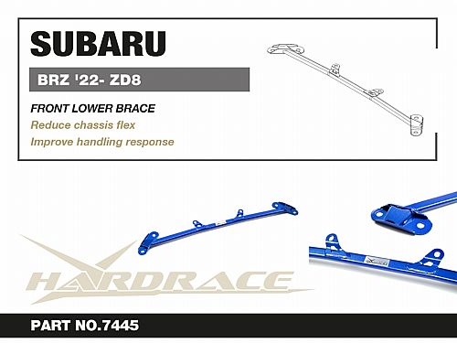Распорка передняя нижняя HardRace для SUBARU BRZ ZD8 2021-, HR7445 Распорка передняя нижняя HardRace для SUBARU BRZ ZD8 2021-, HR7445