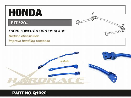 Распорка передняя нижняя HardRace для HONDA JAZZ 4th 2020-, HRQ1020