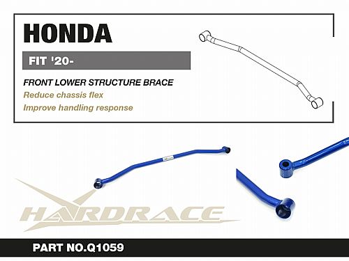 Распорка переднего подрамника HardRace для HONDA JAZZ 4th 2020-, HRQ1059 Распорка переднего подрамника HardRace для HONDA JAZZ 4th 2020-, HRQ1059