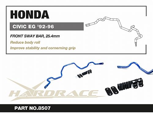 Передний стабилизатор HardRace для HONDA CIVIC 5th EG 1992-1996, HR8507 Передний стабилизатор HardRace для HONDA CIVIC 5th EG 1992-1996, HR8507