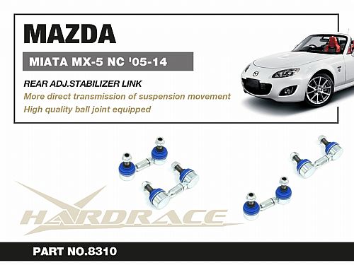 Задняя регулируемая тяга/стойка стабилизатора HardRace для MAZDA MX-5 3rd NC MIATA 2006-2014, HR8310