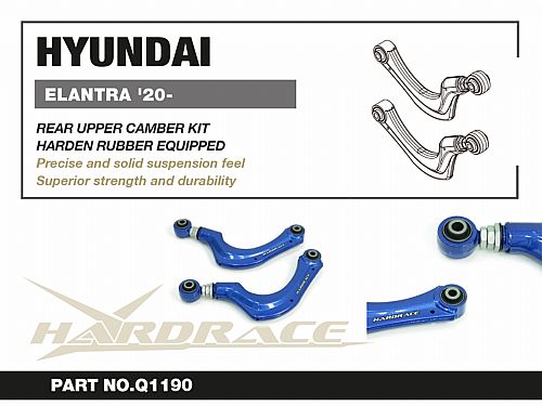 Задние верхние развальные рычаги HardRace для HYUNDAI ELANTRA 7th 2020- (на сайлентблоках), HRQ1190 Задние верхние развальные рычаги HardRace для HYUNDAI ELANTRA 7th 2020- (на сайлентблоках), HRQ1190