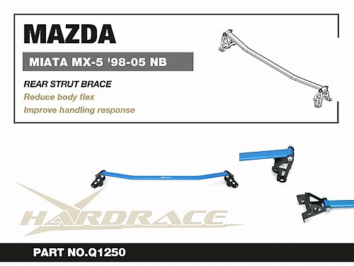 Распорка стоек задняя HardRace для MAZDA MX-5 MIATA 2nd NB 1999-2005, HRQ1250
