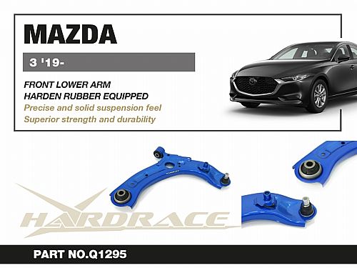Передние нижние рычаги HardRace для MAZDA 3 4th BP 2019- (на сайлентблоках), HRQ1295 Передние нижние рычаги HardRace для MAZDA 3 4th BP 2019- (на сайлентблоках), HRQ1295