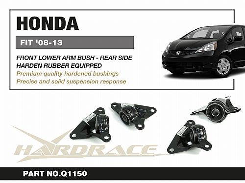 Сайлентблок заднего нижнего, переднего рычага HardRace для HONDA JAZZ 2nd 2007-2014, HRQ1150 Сайлентблок заднего нижнего, переднего рычага HardRace для HONDA JAZZ 2nd 2007-2014, HRQ1150