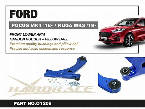 Передние нижние рычаги HardRace для FORD KUGA MK3 2020- (на сайлентблоках и ШС), HRQ1208
