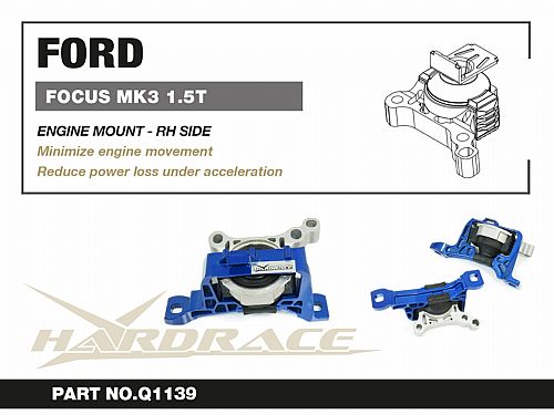 Правая опора двигателя HardRace для FORD KUGA MK2 2012-2019, HRQ1139 Правая опора двигателя HardRace для FORD KUGA MK2 2012-2019, HRQ1139
