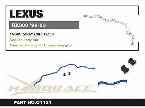 Передний стабилизатор HardRace для LEXUS RX 1st XU10 1998-2003, HRQ1121 — фото 2