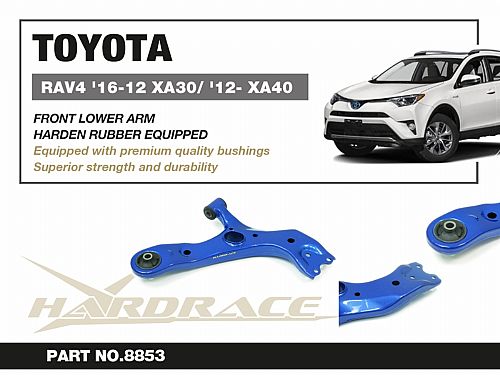 Передние нижние рычаги HardRace для LEXUS NX AZ10 2014-2021 (на сайлентблоках), HR8853