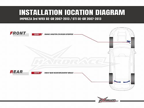 Распорки заднего стабилизатора HardRace для SUBARU IMPREZA 3rd GE-GR WRX 2007-2013, HRQ0078 Распорки заднего стабилизатора HardRace для SUBARU IMPREZA 3rd GE-GR WRX 2007-2013, HRQ0078