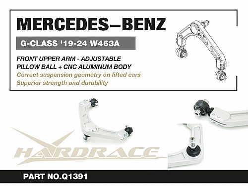 Передние верхние развальные рычаги HardRace для MERCEDES-BENZ G-Класс W463A 2018-2024 (на ШС), HRQ1391 Передние верхние развальные рычаги HardRace для MERCEDES-BENZ G-Класс W463A 2018-2024 (на ШС), HRQ1391