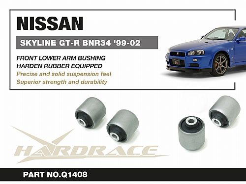 Сайлентблок переднего нижнего рычага HardRace для NISSAN SKYLINE R34 GTR 1998-2002, HRQ1408 Сайлентблок переднего нижнего рычага HardRace для NISSAN SKYLINE R34 GTR 1998-2002, HRQ1408