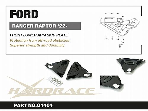 Защита передних рычагов HardRace для FORD Ranger 4 поколение (T6.2) 2022-, HRQ1404 Защита передних рычагов HardRace для FORD Ranger 4 поколение (T6.2) 2022-, HRQ1404