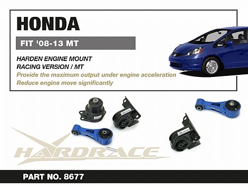 Опоры двигателя усиленные HardRace для HONDA JAZZ 2nd 2007-2014, HR8677