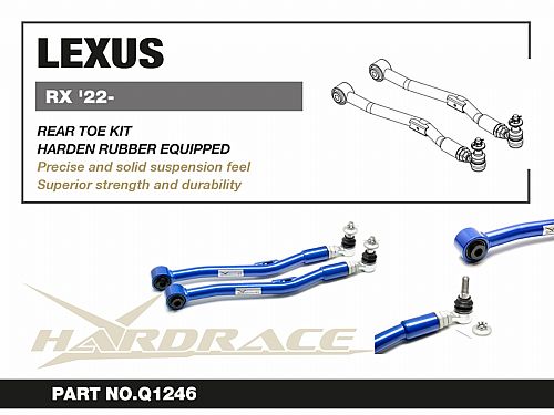 Задние рычаги схождения регулируемые HardRace для LEXUS RX 5th ALA10/ALH10 2022- (на сайлентблоках), HRQ1246