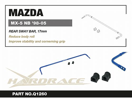 Задний cтабилизатор HardRace для MAZDA MX-5 2nd NB MIATA 1999-2005, HRQ1260
