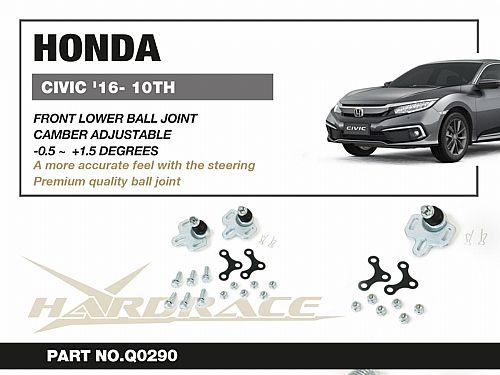 Шаровая опора передняя нижняя HardRace для ACURA INTEGRA DE 2022-, HRQ0290 Шаровая опора передняя нижняя HardRace для ACURA INTEGRA DE 2022-, HRQ0290