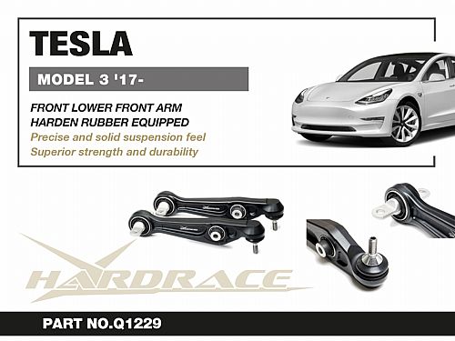 Передний нижний рычаг HardRace для TESLA Model 3 1 поколение 2017- (на сайлентблоках), HRQ1229 Передний нижний рычаг HardRace для TESLA Model 3 1 поколение 2017- (на сайлентблоках), HRQ1229