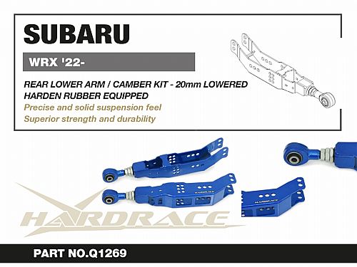 Задние нижние развальные рычаги HardRace для SUBARU FORESTER 4th SJ 2013-2018 (на сайлентблоках), HRQ1269