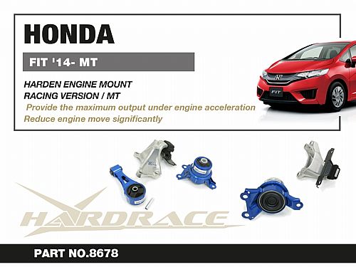 Опоры двигателя усиленные HardRace для HONDA JAZZ 3rd 2013-2020, HR8678