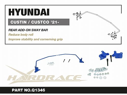 Задний стабилизатор HardRace для HYUNDAI CUSTO KU 2021-, HRQ1346 Задний стабилизатор HardRace для HYUNDAI CUSTO KU 2021-, HRQ1346