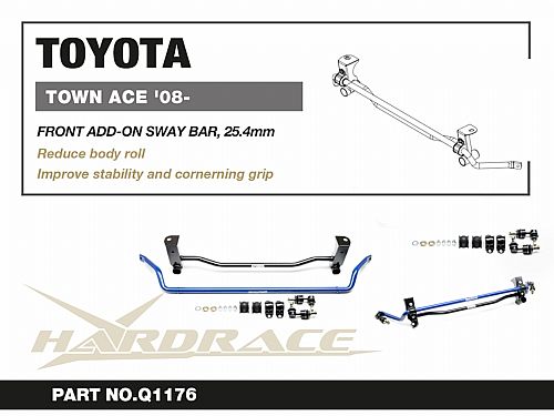 Передний дополнительный стабилизатор поперечной устойчивости HardRace для TOYOTA Lite Ace 6 поколение 2008-, HRQ1176