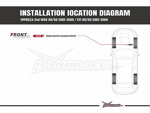 Стопор главного тормозного цилиндра HardRace для SUBARU FORESTER 2nd SG 2003-2008, HRQ0725