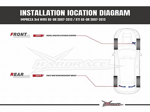 Стопор главного тормозного цилиндра HardRace для SUBARU IMPREZA 3rd GE-GR WRX 2007-2013, HRQ0064 Стопор главного тормозного цилиндра HardRace для SUBARU IMPREZA 3rd GE-GR WRX 2007-2013, HRQ0064