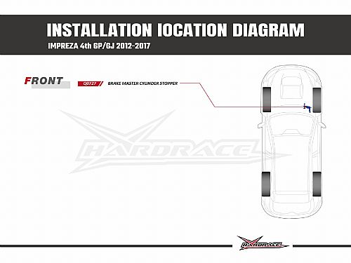 Стопор главного тормозного цилиндра HardRace для SUBARU IMPREZA 4th GP/GJ 2012-2017, HRQ0727 Стопор главного тормозного цилиндра HardRace для SUBARU IMPREZA 4th GP/GJ 2012-2017, HRQ0727